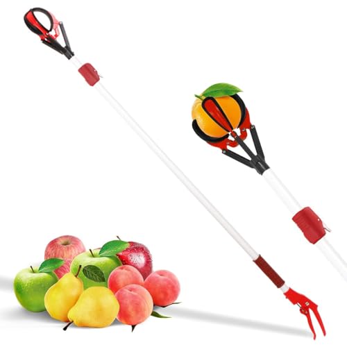HASTHIP® Telescopic Fruit Picker 3-Claw Fruit Picker Cushioned Foam Picking Head Pull Down Fruit Picker 70-118 inches Aluminum Alloy Telescopic Fruit Picker for Harvesting Apple, Mango, Pears HASTHIP® Telescopic Fruit Picker 3-Claw Fruit Picker Cushioned Foam Picking Head Pull Down Fruit Picker 70-118 inches Aluminum Alloy Telescopic Fruit Picker for Harvesting Apple, Mango, Pears